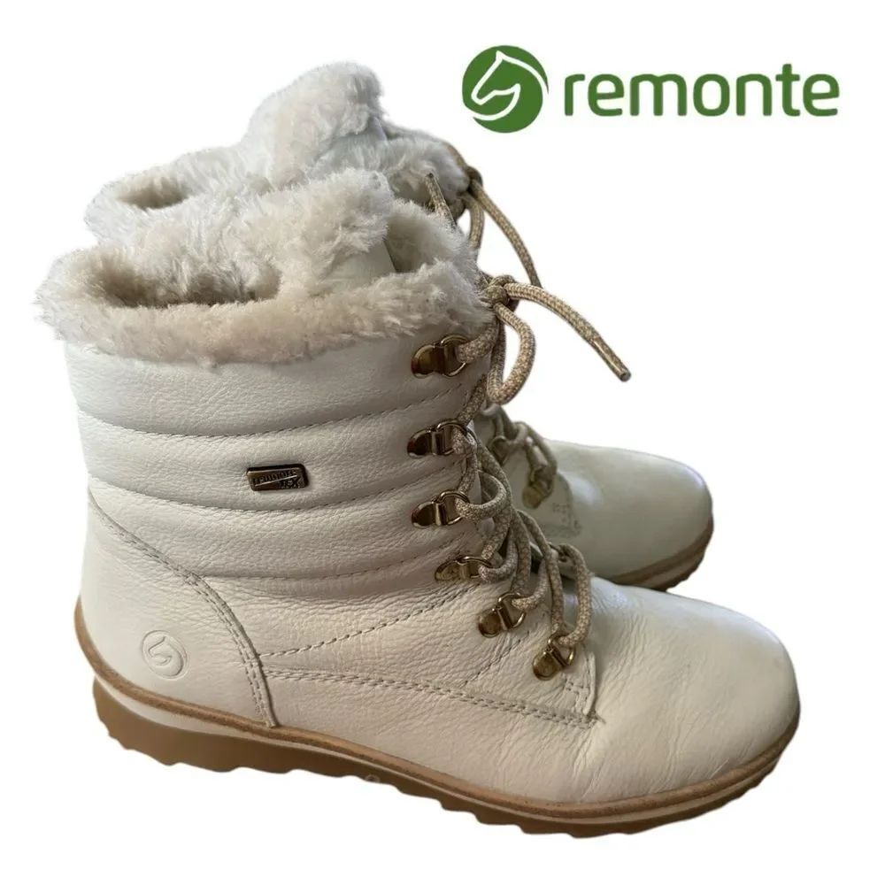 Remonte Women's Castor Waterproof Leather Shearling Winter Boots 37 6 6.5